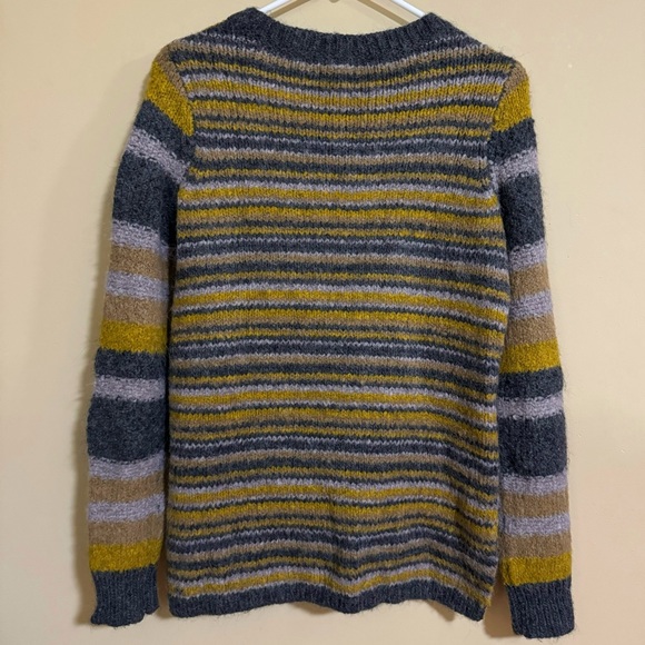 Elizabeth & James Slouchy Striped Knit Sweater in Yellow/Gray Size XS - Picture 5 of 11